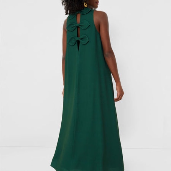 Tuckernuck Dark Green and Mint Wavy-Panel Maxi Dress - Picture 4 of 9